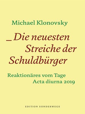 cover image of Die neuesten Streiche der Schuldbürger